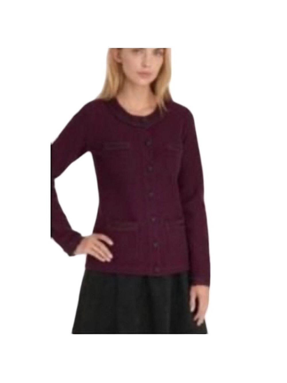 Karl Lagerfeld Wool Blend Maroon Blazer NWT Size M